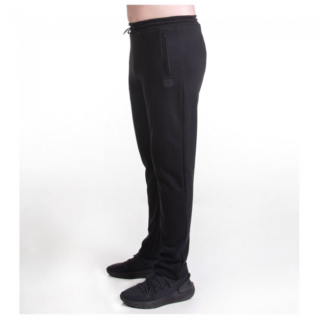 BE NATION STRAIGHT TERRY ZIP PANT Μαύρο BE NATION STRAIGHT TERRY ZIP PANT Μαύρο